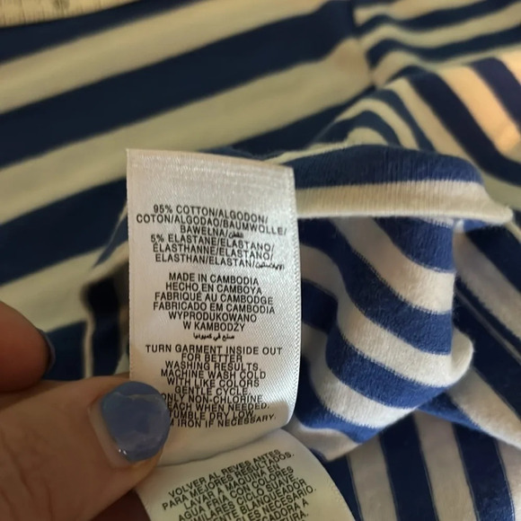 Jones NY long sleeve striped tee! Comfy, casual, but can dress up for‎ office - Picture 6 of 6